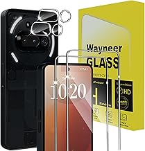 Screen Protector for Nothing Phone 3A for Tempered Glass, Pack of 2 Tempered Glass with 2 Camera Tempered Glass Screen Protector, Anti-Scratch Film 9H Hardness HD Protective Glass