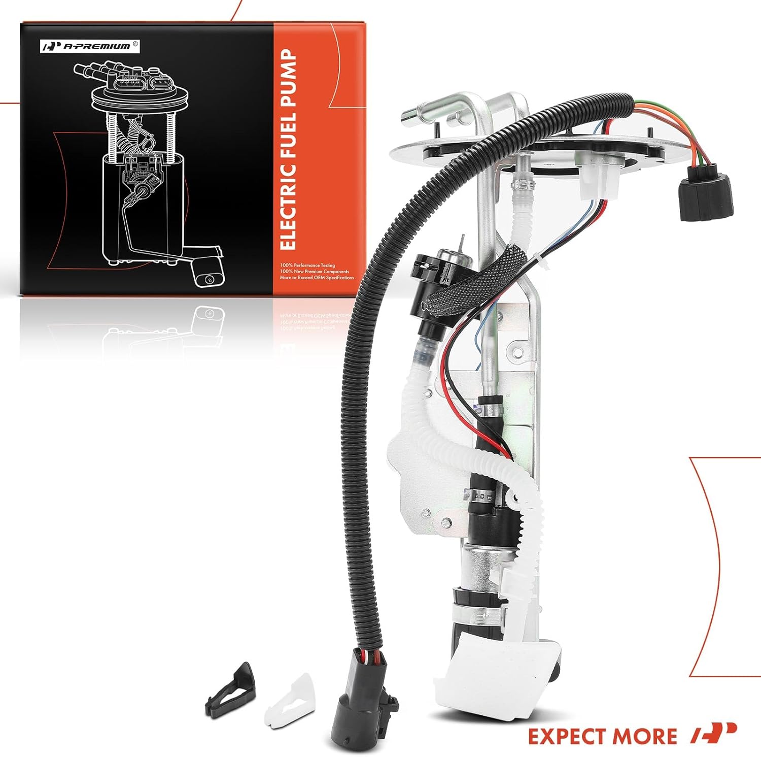A-Premium Electric Fuel Pump Assembly with Sending Unit Compatible with Ford Explorer Sport, Explorer Sport Trac, 2001-2002, V6 4.0L, Gas, Replace# 2L2Z9H307HB, 2L2Z9H307HC