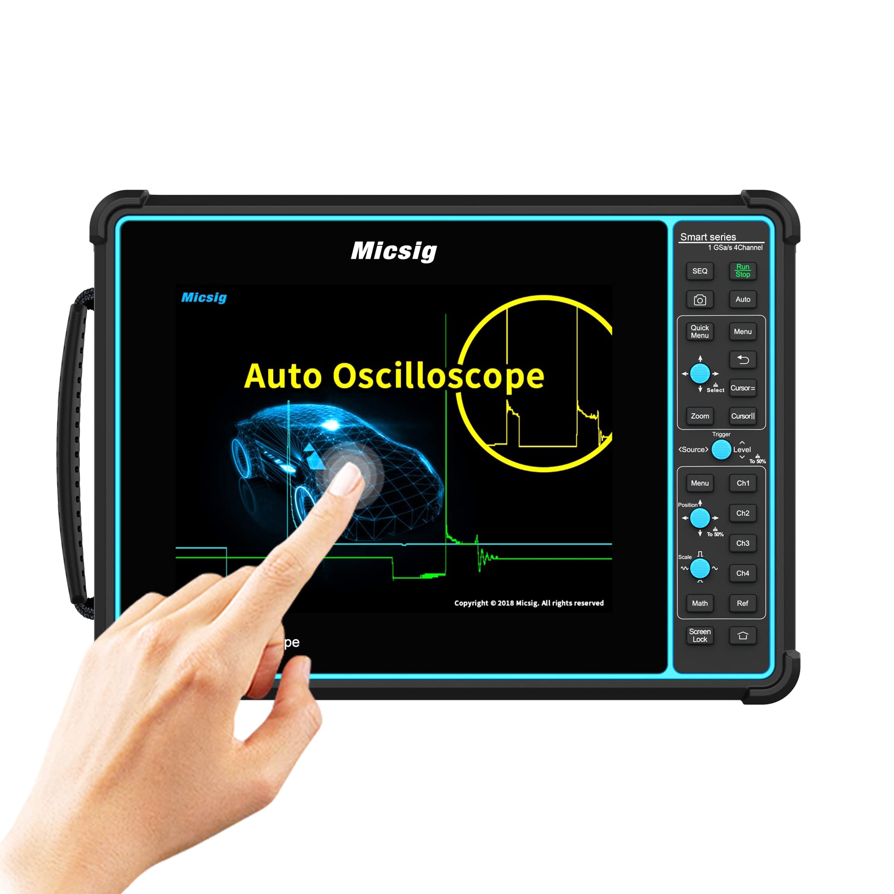 Micsig Automotive Oscilloscope SATO1004 SATO12002 SATO Series Oscilloscope Automotive 100/200Mhz 2/4 Channel Oscilloscope Osciloscopio Automotriz(SATO2002 200Mhz 2ch Standard kit)