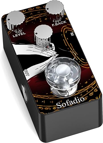 Pedal de guitarra de distorsión, True Bypass DC 9V mini pedales de efecto único para guitarras eléctricas con botones LED de color, fácil de usar en