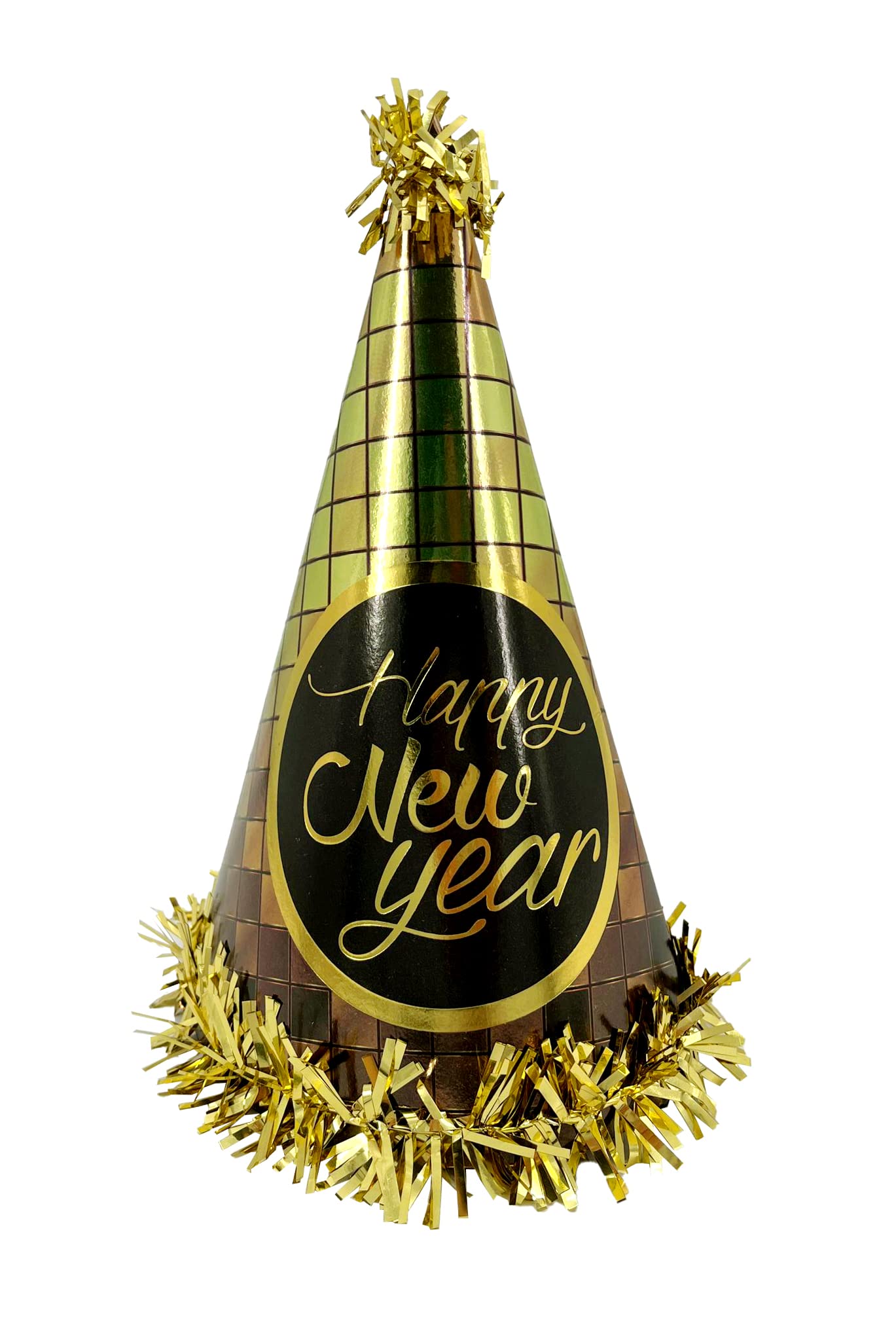 Party Magic New Year Cone Hats Gold 6Pcs/Pk