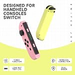 Controllers Compatible with Nintendo Switch, Wireless Switch Controllers Gamepad Supports Dual Vibration/Motion Control/Screenshot/Wake-up (Pink and Yellow)