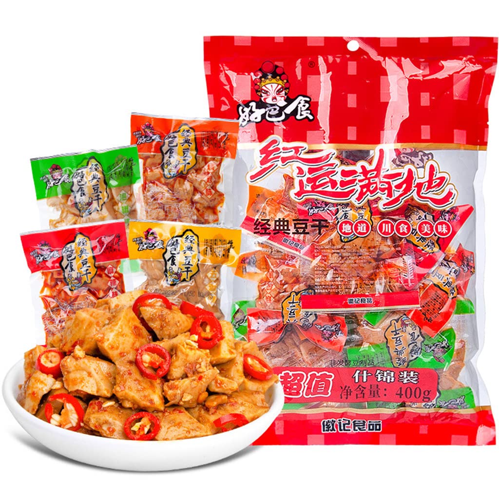 JTEDZI Spicy Dried Tofu Snack, Multiflavored Bean Curd