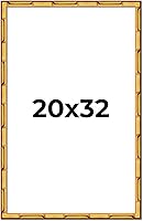 Vista 152 de Poster Palooza Marco de madera maciza de bambú dorado de 12 x 8 pulgadas con acrílico UV, respaldo de tablero de espuma y accesorios para colgar