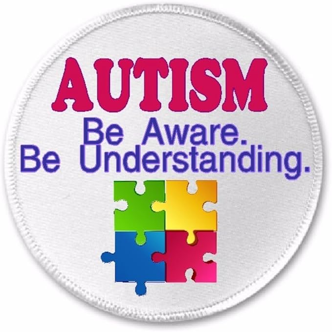 Autism Be Aware Be Understanding 3" Sew/Iron On Patch