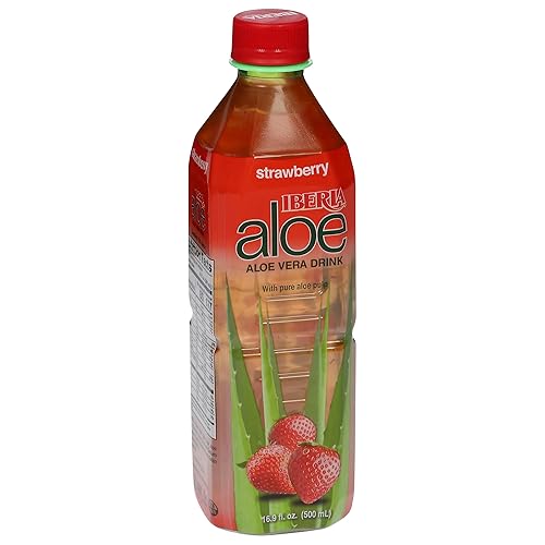 Iberia  Bebida de Aloe Vera, sabor guanábana, 16.9 onzas líquidas (500 ml) (paquete de 24) botellas sin BPA (bisfenol A)