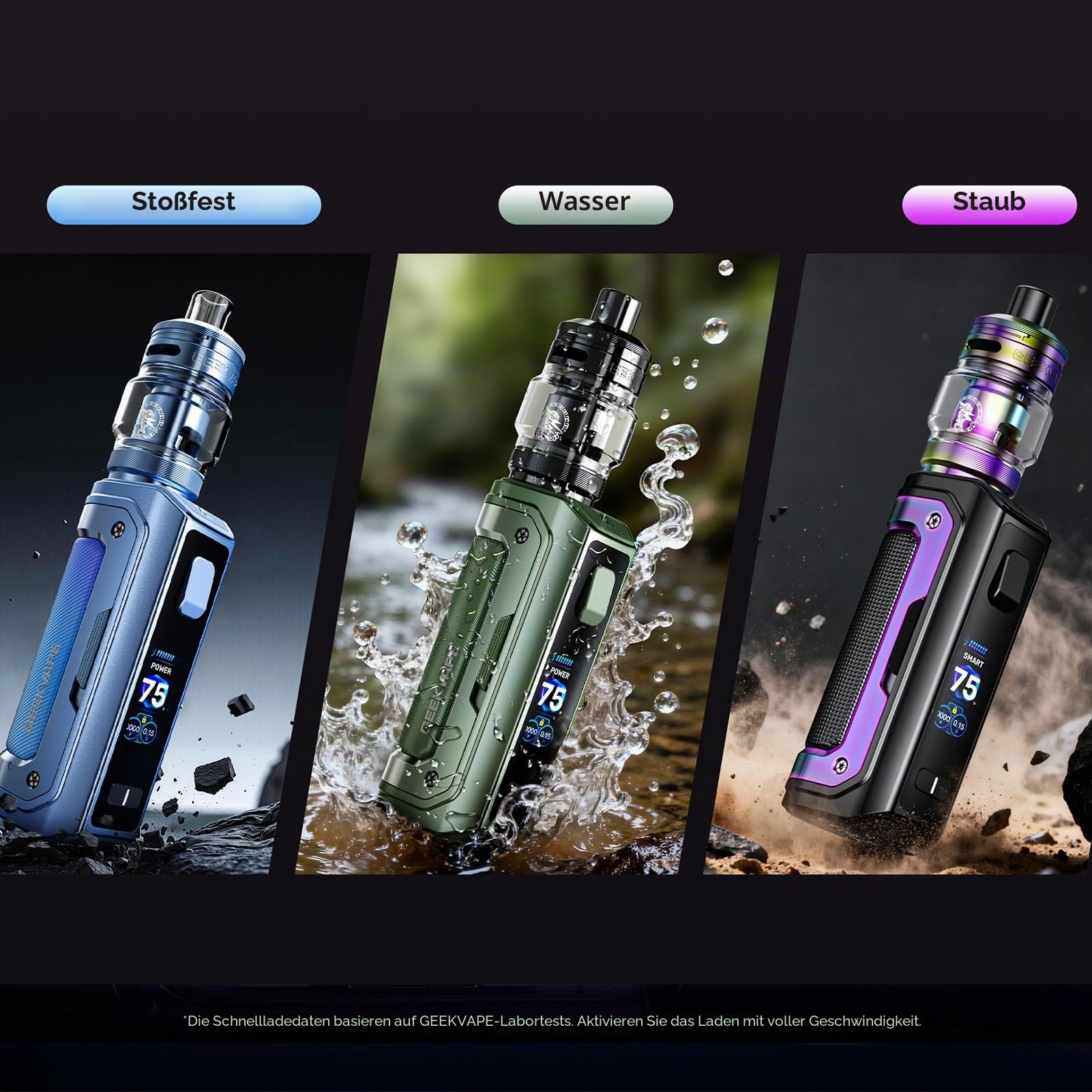 Geekvape Aegis Mini 5 Kit | 100-W-Mod Aegis Mini 5 mit integriertem 3200-mAh-Akku, passend für den 5-ml-Tank Z Nano 3 mit Push-Top-Befüllung, B-Coil, nikotinfrei (Waldgrün)