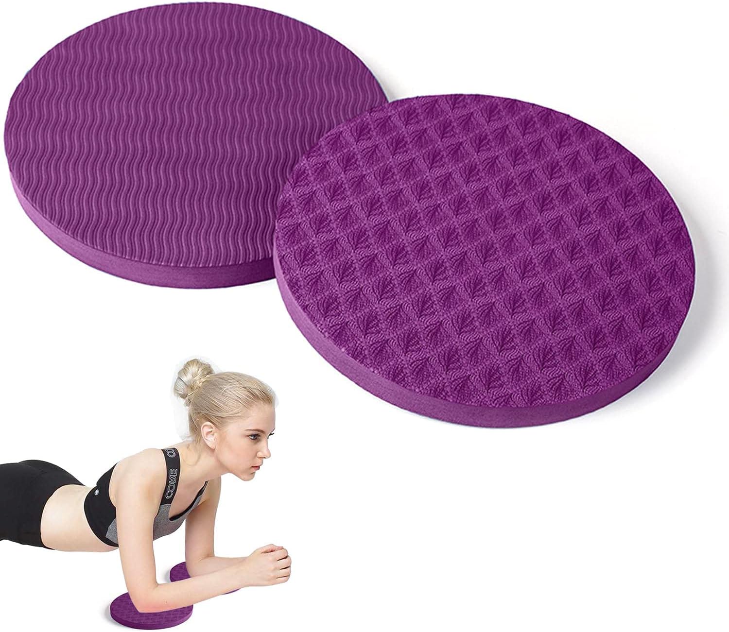 Yoga Knee Pads, Women/Men Yoga Props and Accessories Cushions for Knees, Wrists and Elbows for Fitness, Travel, Meditation, Kneeling, Balance, Flooring, Pilates