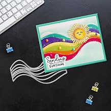 Wave Lines Metal Cutting Die Cuts, Embossing Stencils DIY Crafts Cards Cutting Dies Cuts for DIY Embossing Card Making Photo Decorative Paper Dies Scrapbooking