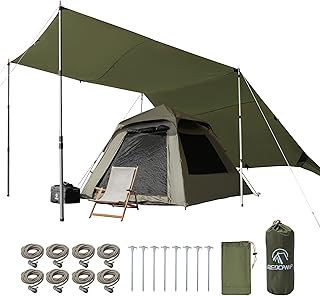 REDCAMP 10x17ft Large Waterproof Camping Tarp, Hammock Rain Fly with UV5...