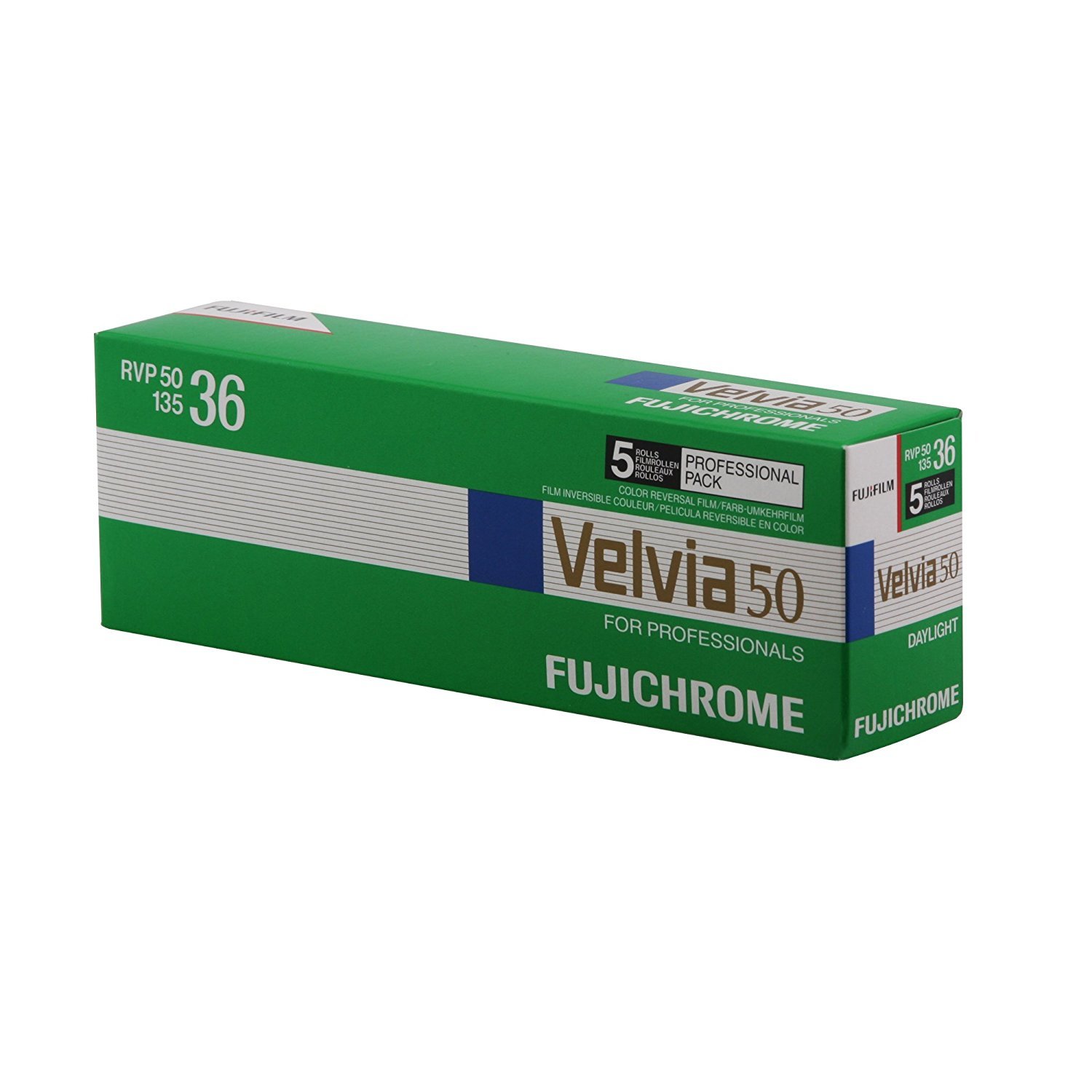 FUJIFILM 16329173 Velvia 50 Color Slide Film ISO 50, 35 mm, 5