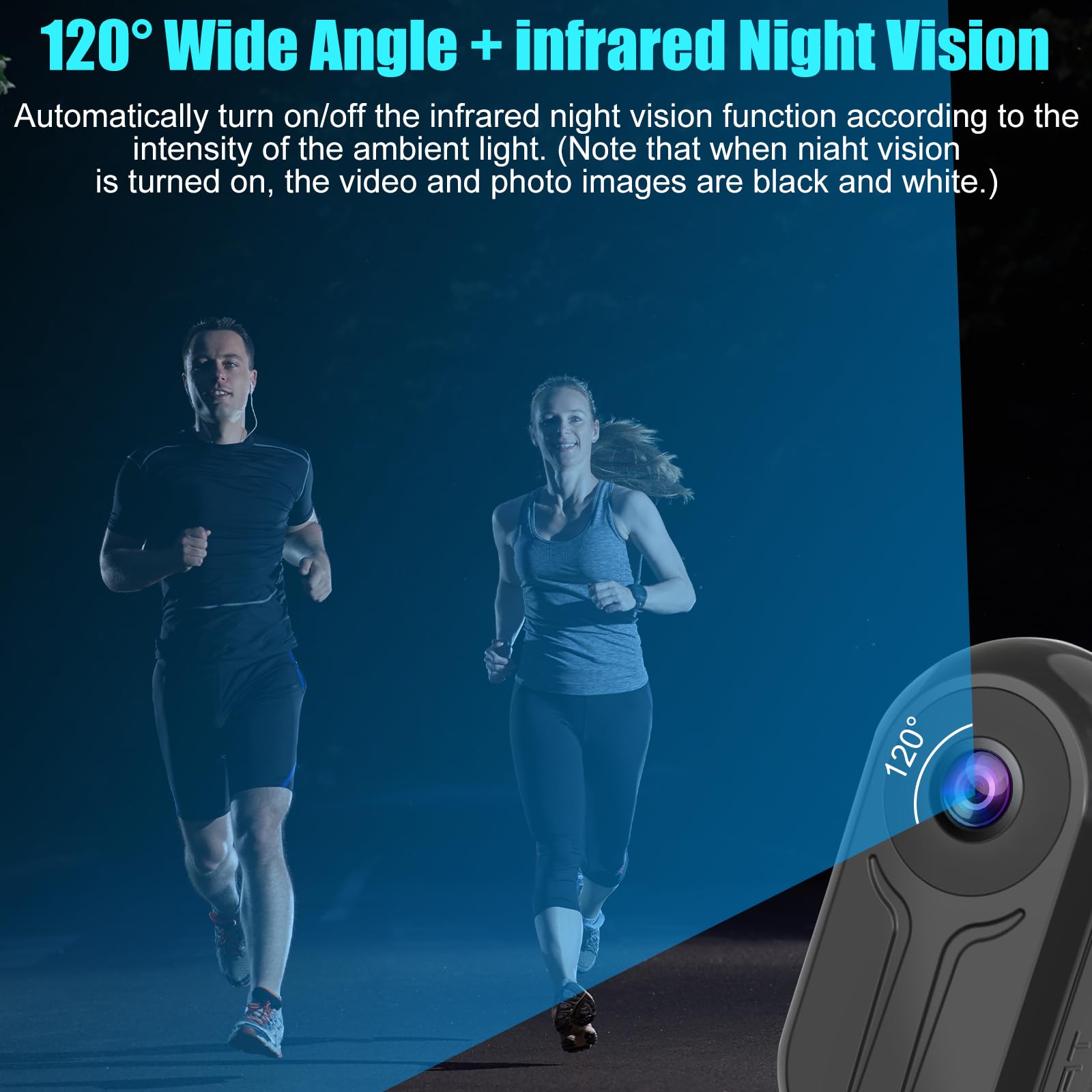 OBEST Mini Action Body Cam 1080P, 128GB Memoria Integrata, Visione Notturna Infrarossi, Schermo 0.96"", 35g Magnetica, per Vita Quotidiana Viaggi Animali Domestici