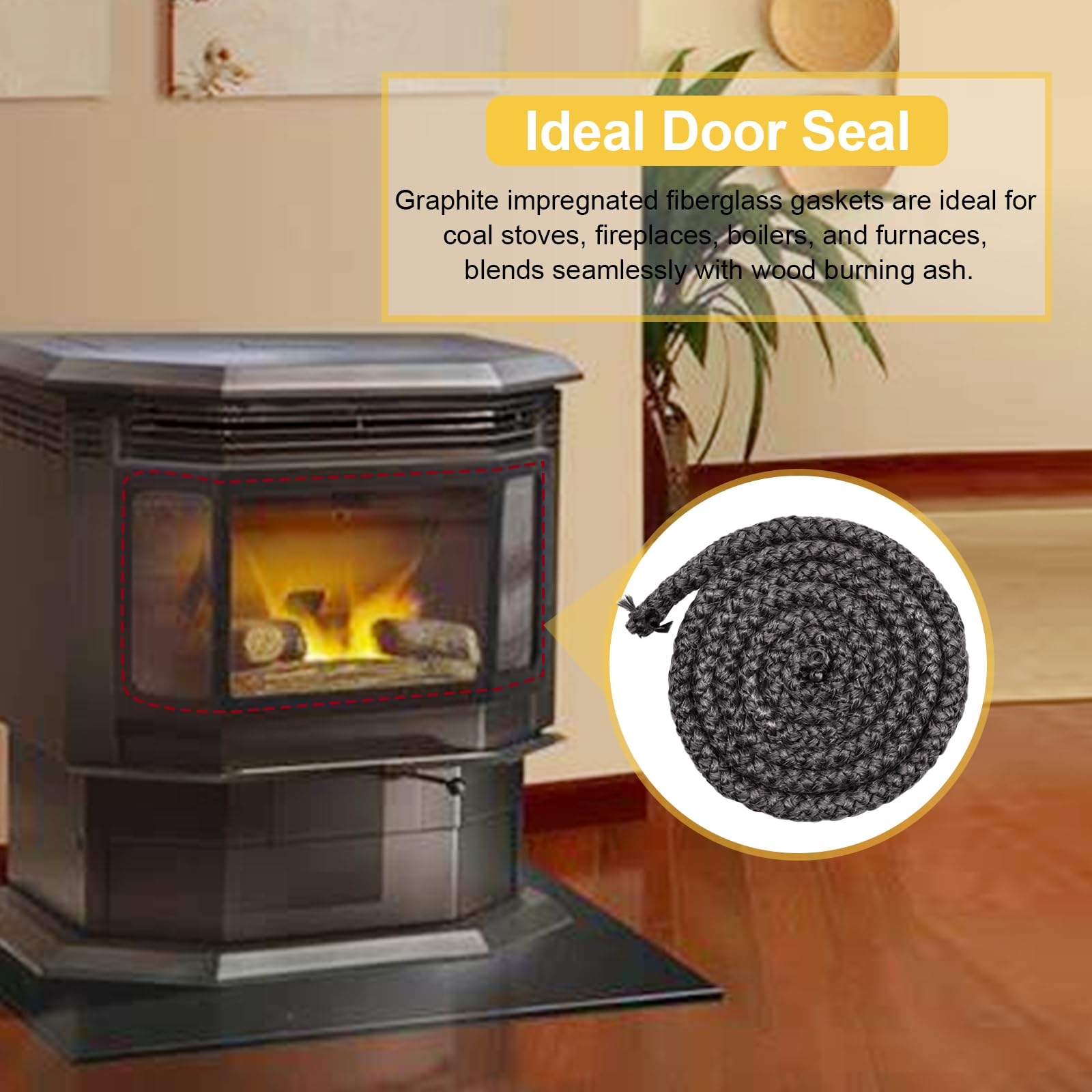 Amazon.com: Adviace 842-2350 Stove Door Gasket Rope for Quadra