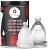 Bfree Menstrual Cup 2-Pack - Reusable Period Cup Leak-Free Eco-Friendly Tampon/Pad Alternative Feminine Hygiene Product for Teens, Women - Includes Size 1 + Size 2 Cups