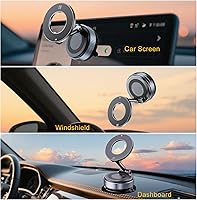 Vista 2 de for Magsafe Car Mount, [2800gf Magnetic & 98LBS Strongest Suction] Cup Phone Mount, 360° Adjustable Vacuum Magnetic Phone Holder for Car