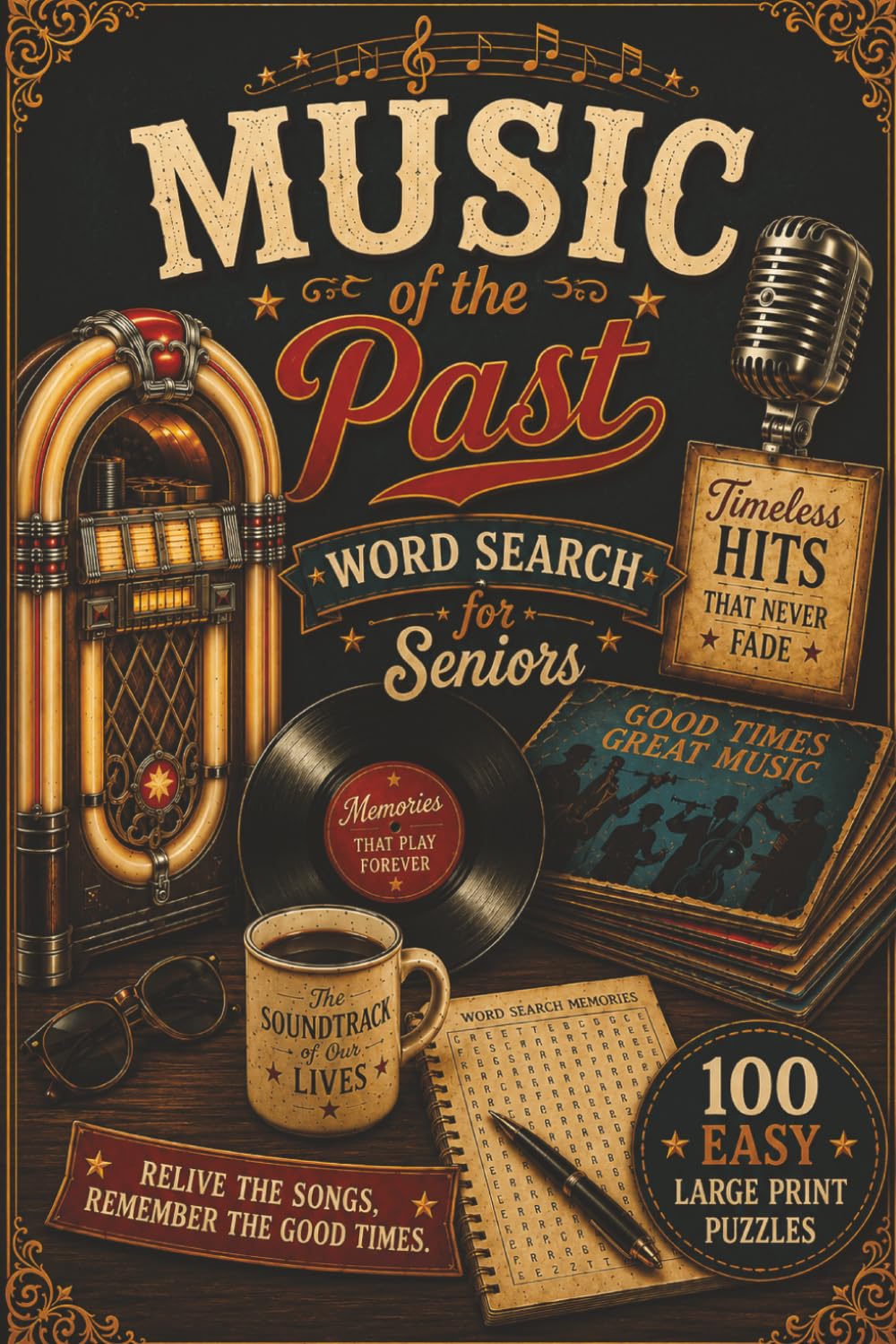 Music of the Past Word Search for Seniors: 100 Easy Large Print Puzzles Featuring Nostalgic Songs, Legendary Artists, Timeless Memories, Classic Hits, and Relaxing Brain Games for Adults & Seniors