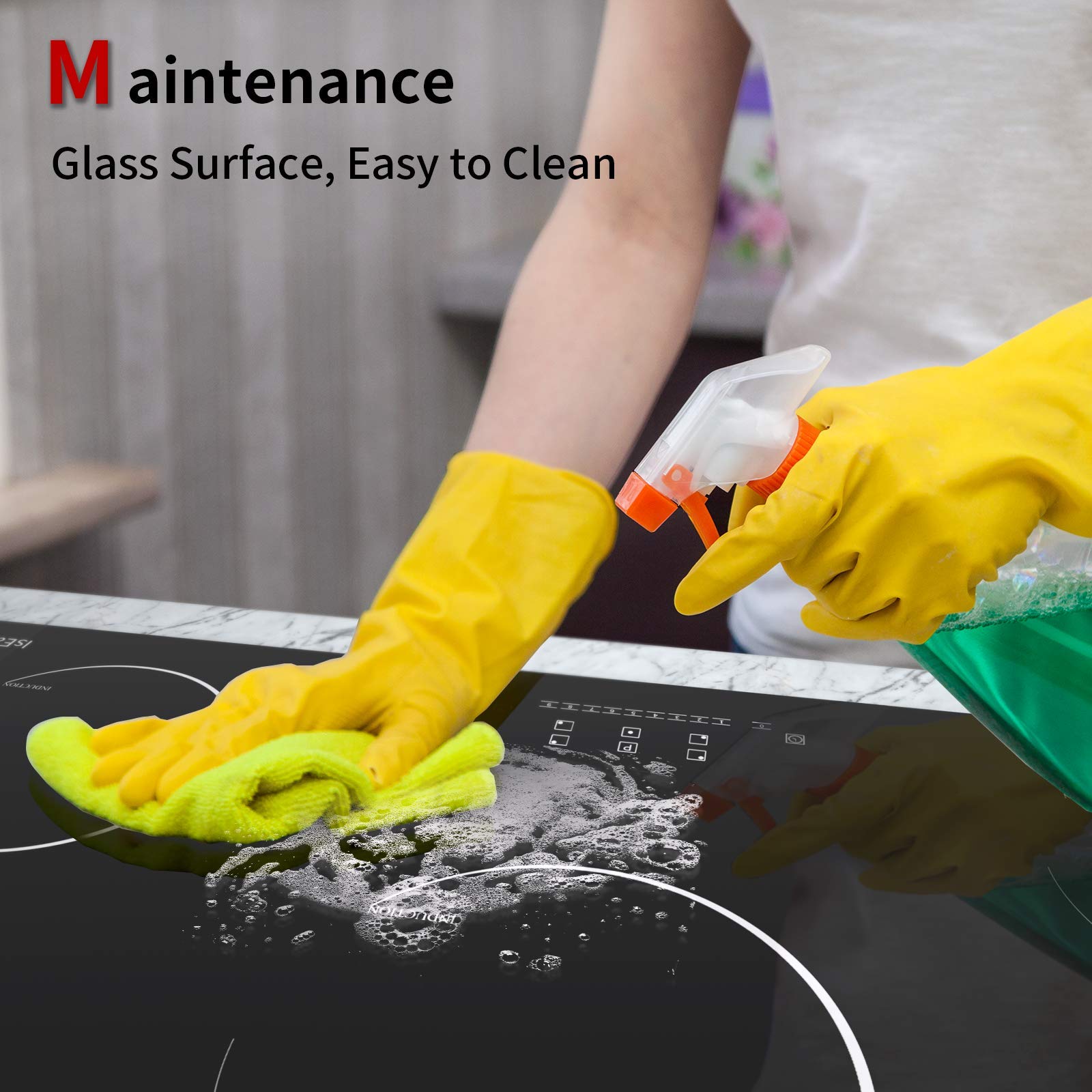 Cooktop 36 inch Induction Cooktop，Builtin 5 Burner IsEasy Induction