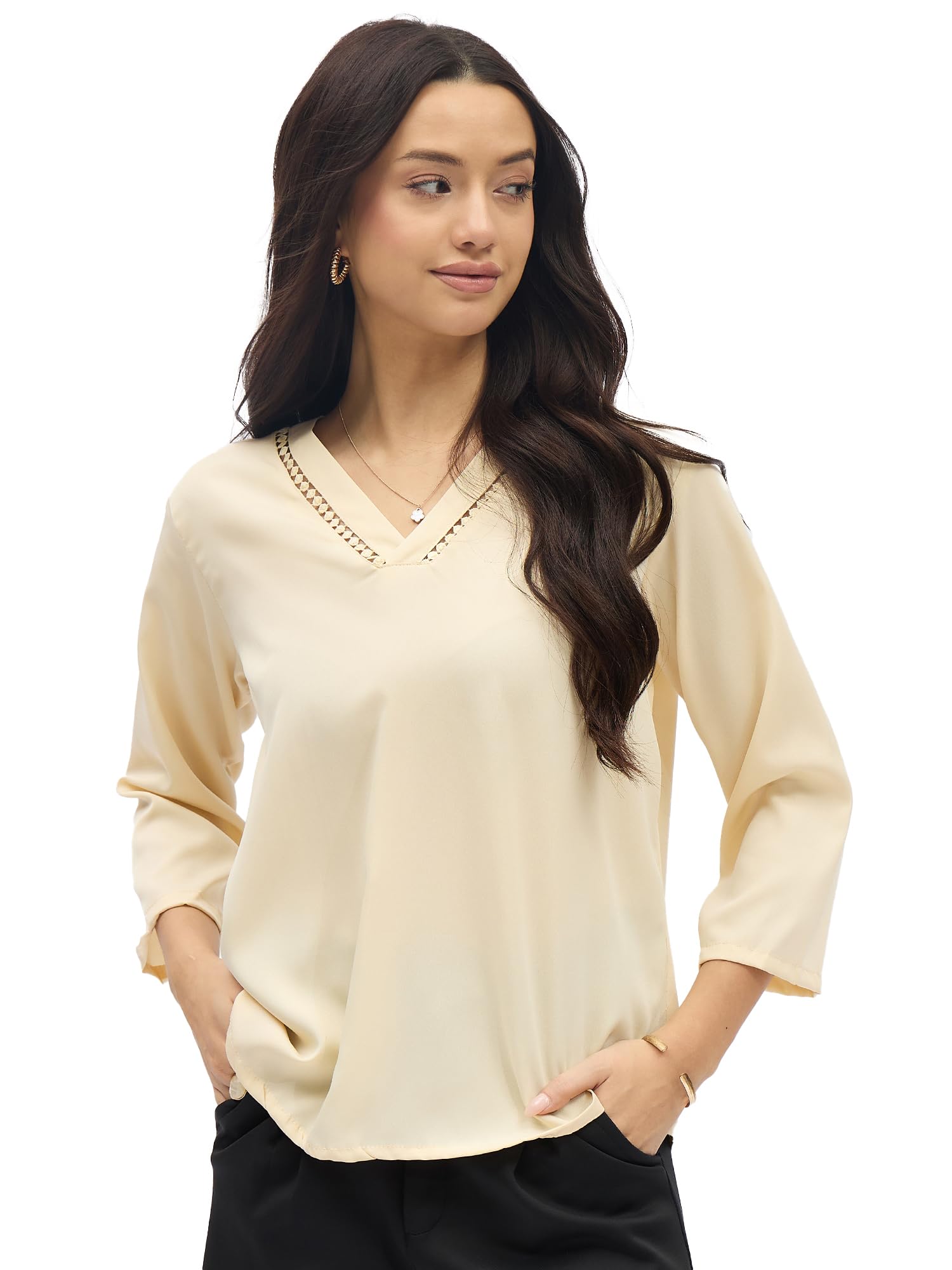 Printed Top with Contrast Tipping – Stylish Ethnic & Western Tops for Women – Summer Travel Wear, Trendy Tops for Jeans, Lightweight & Comfortable Casual Wear-image-10