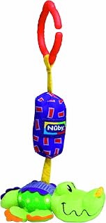 Nuby Safari Chimes Interactive Toy with Hidden Chime and Attachment Clip, Characters/Colors May Vary