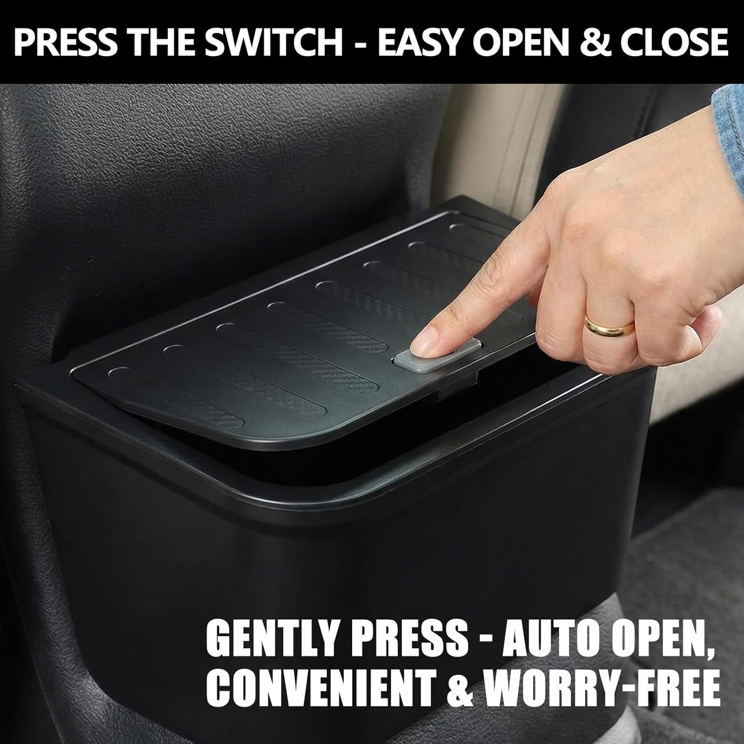 Rear Trash Can for Toyota Sienna 2021-2026 Rear Garbage Can with Lid