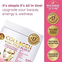 Vista 3 de Vital Life - Polvo de péptidos de colágeno + 17 súper ingredientes, 1.6 libras (paquete de 6), sabor a bayas rojas, apoya el cabello, la piel