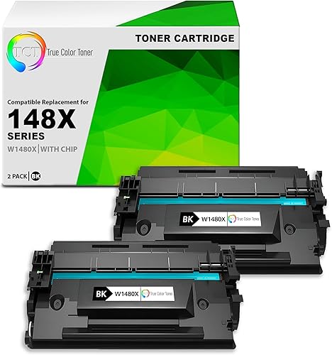 TCT Paquete de 2 cartuchos de tóner 148X – Reemplazo compatible para HP 148X W1480X Negro Alto Rendimiento para impresoras HP Laserjet Pro 4001
