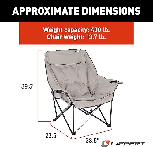 Miniatura 2 de Lippert Components 2021128653 Big Bear Silla de camping - Arena