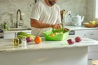 Vista 4 de Juego de picador de ensalada con cuchillo Mezzaluna y bandeja para picar (bandeja de kk+))