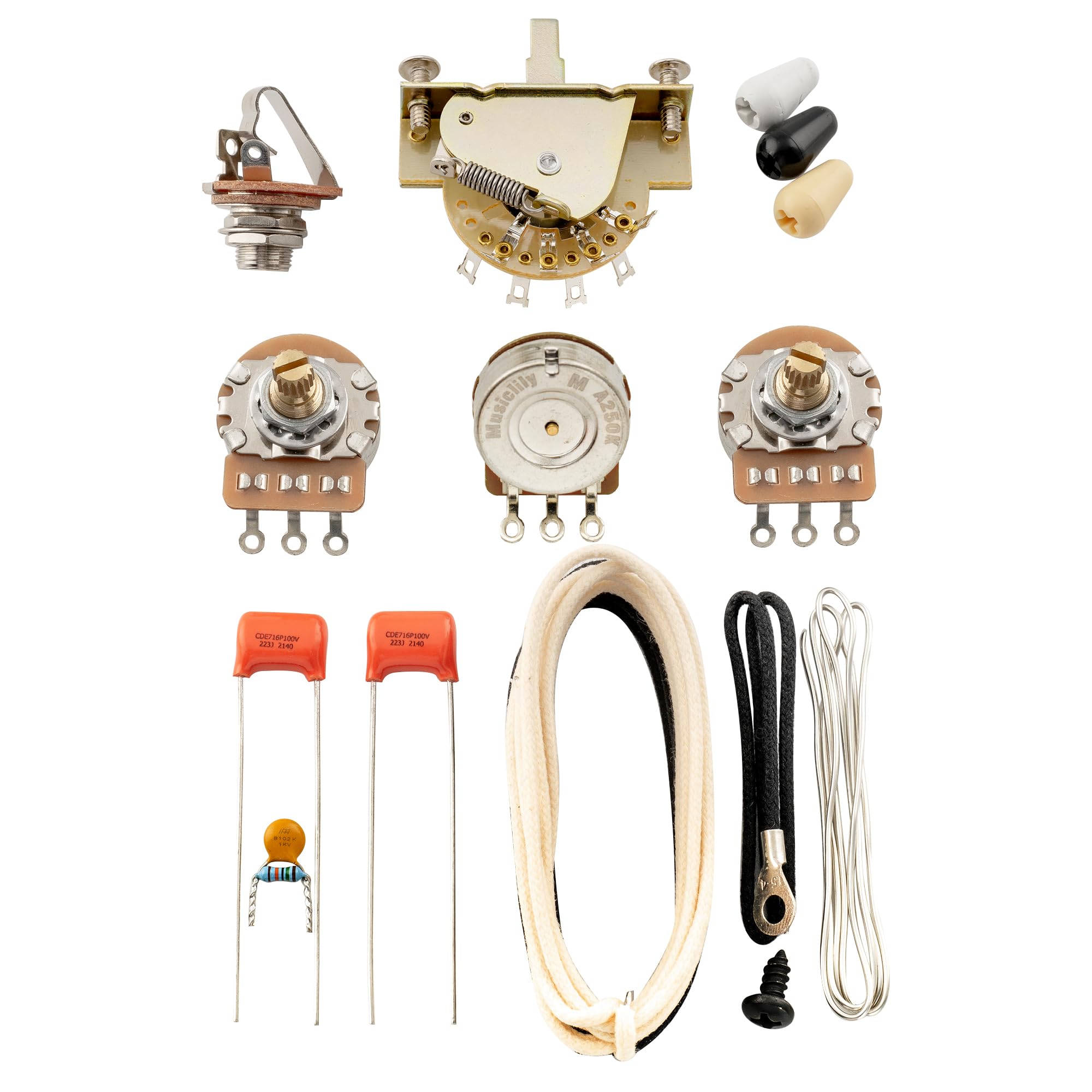 Amazon | Musiclily Pro ストラトギターオート分割配線キットAmerican