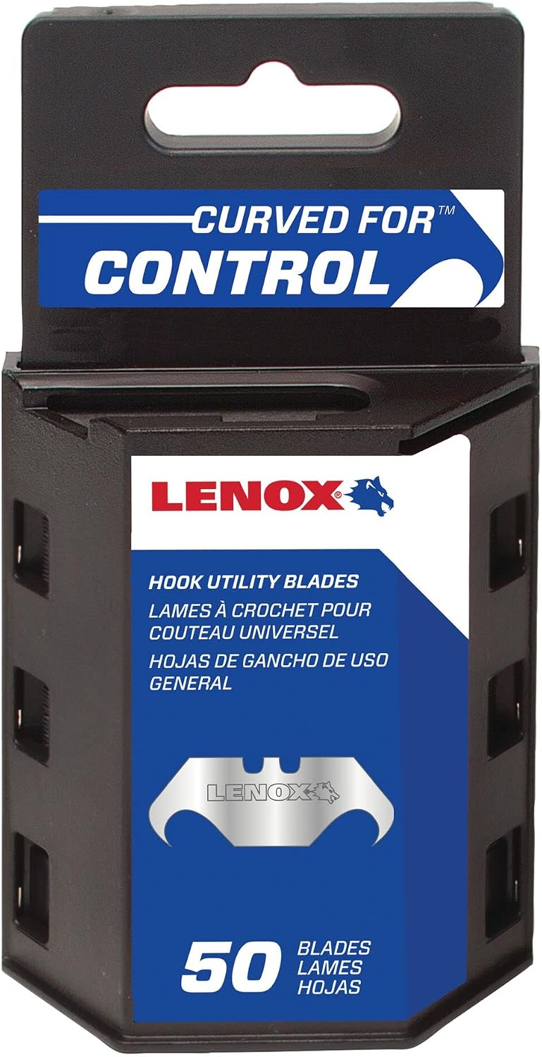 LENOX Utility Razor Blade, Carbon Steel, 50-Pack (LXHT11900L)