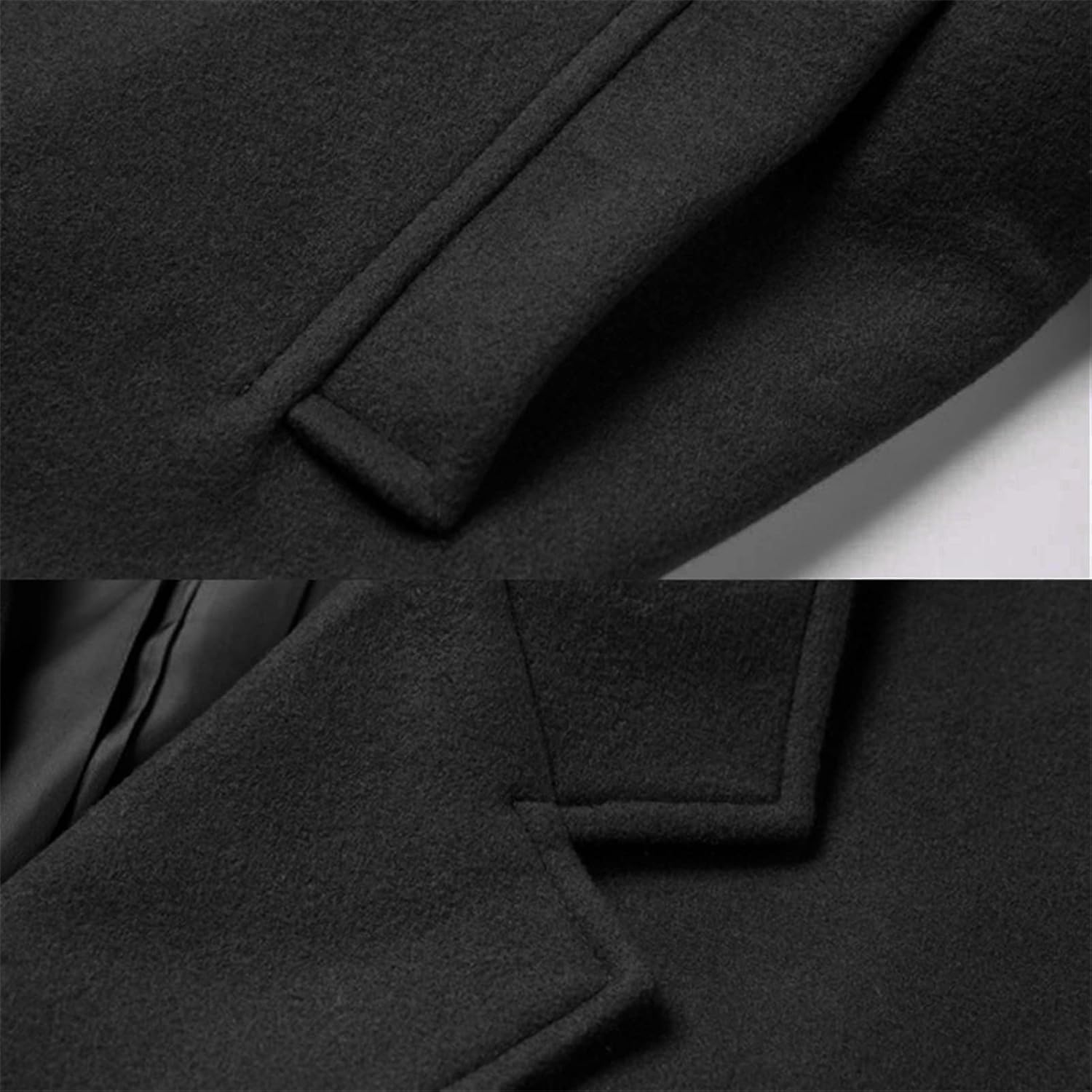 Close-Up Details of the Maiyifu-GJ Business Wool Blend Coat
