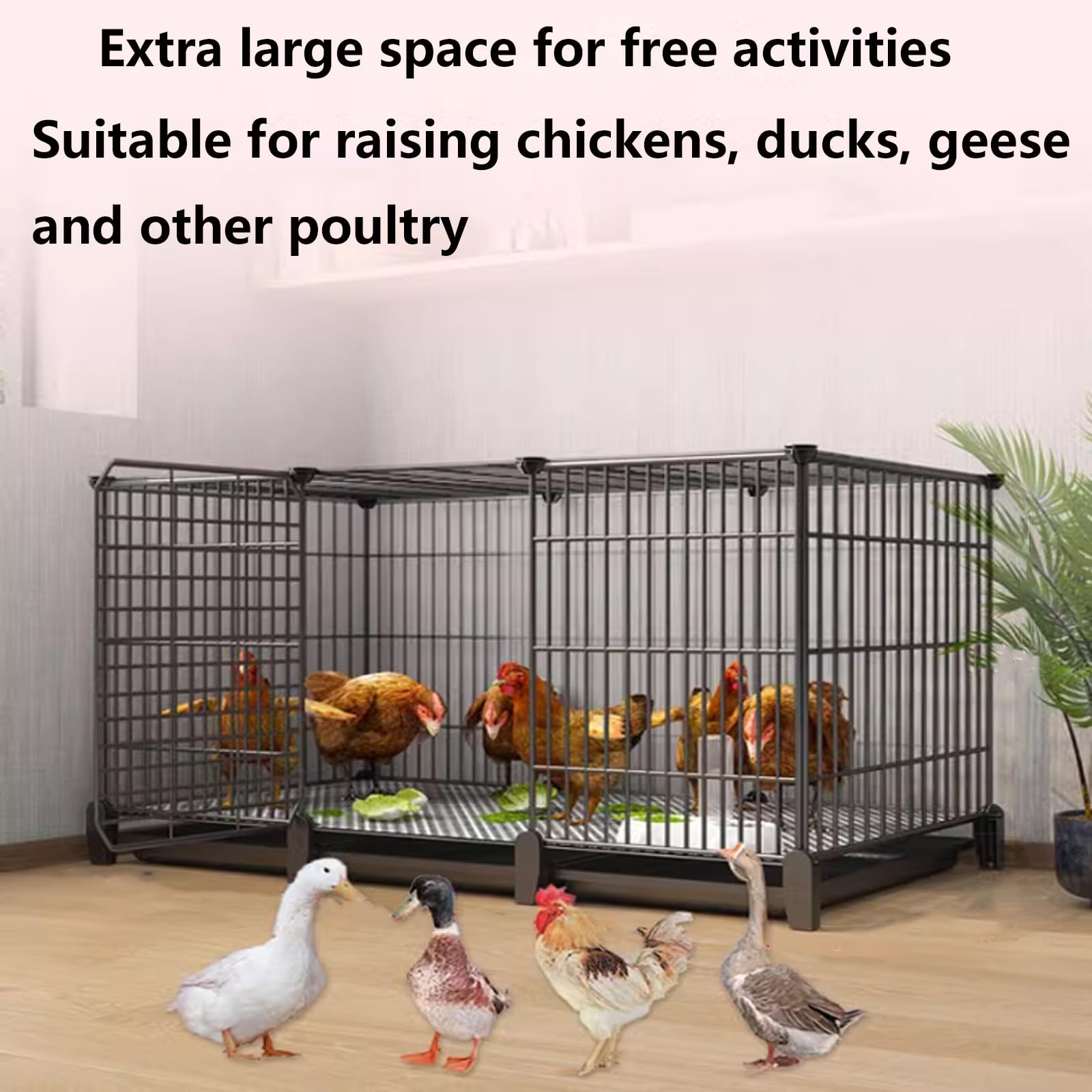Jaula de metal para pájaros con bandeja extraíble para periquitos, cacatúas, tortolitos, palomas y otras aves de corral