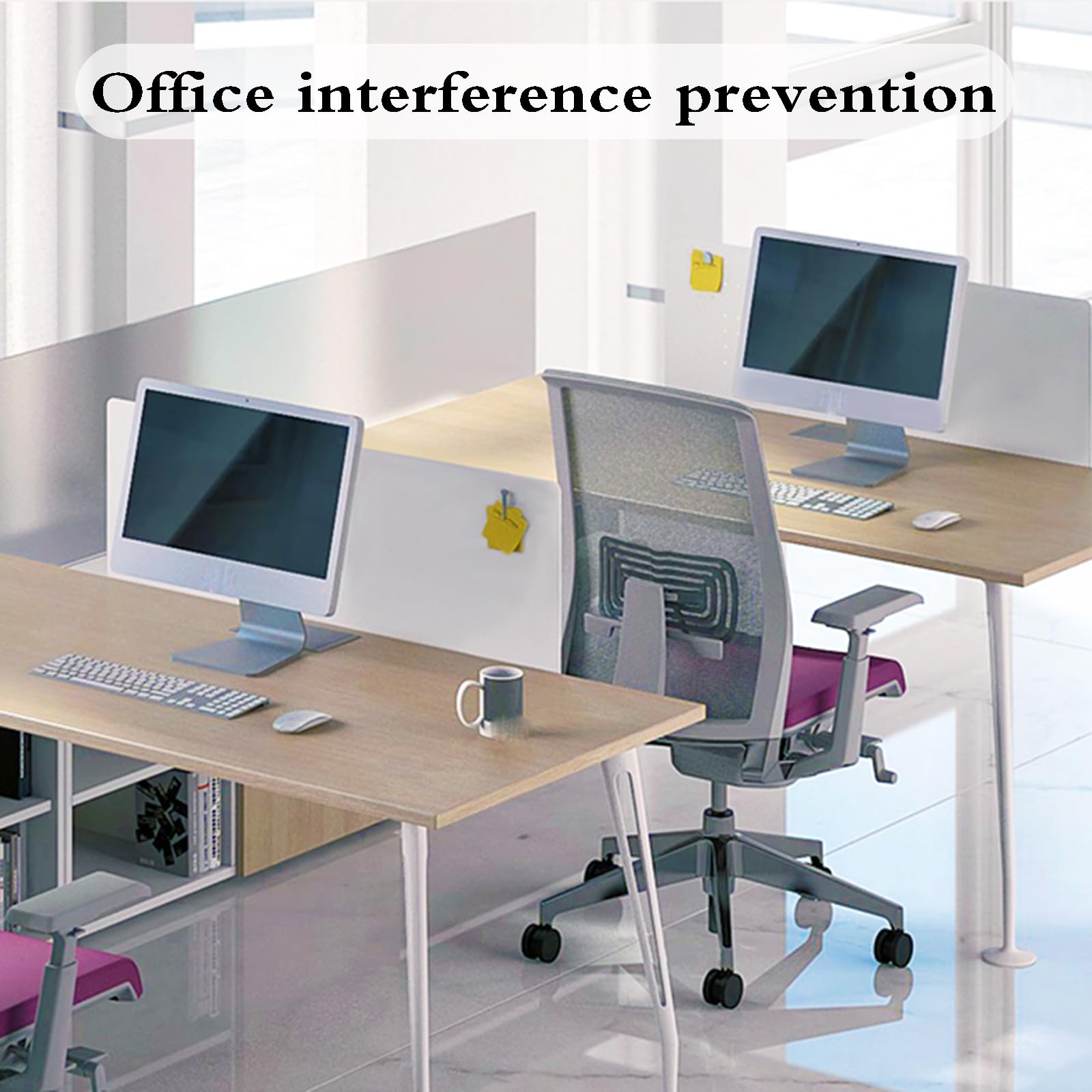Panneau Acoustique de confidentialité pour Bureau, séparateur de Bureau insonorisé, Plusieurs Tailles et Couleurs (Noir, 50 x 30 cm) - Idéal pour Le Bureau à Domicile et Les espaces de trava