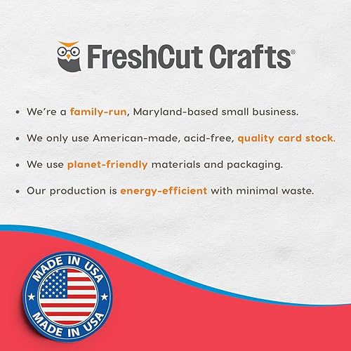 Miniatura 9 de FreshCut Crafts  Formas básicas de círculos, triángulos, cuadrados, óvalos, tarjetas hechas en Estados Unidos, formas geométricas para matemáticas,