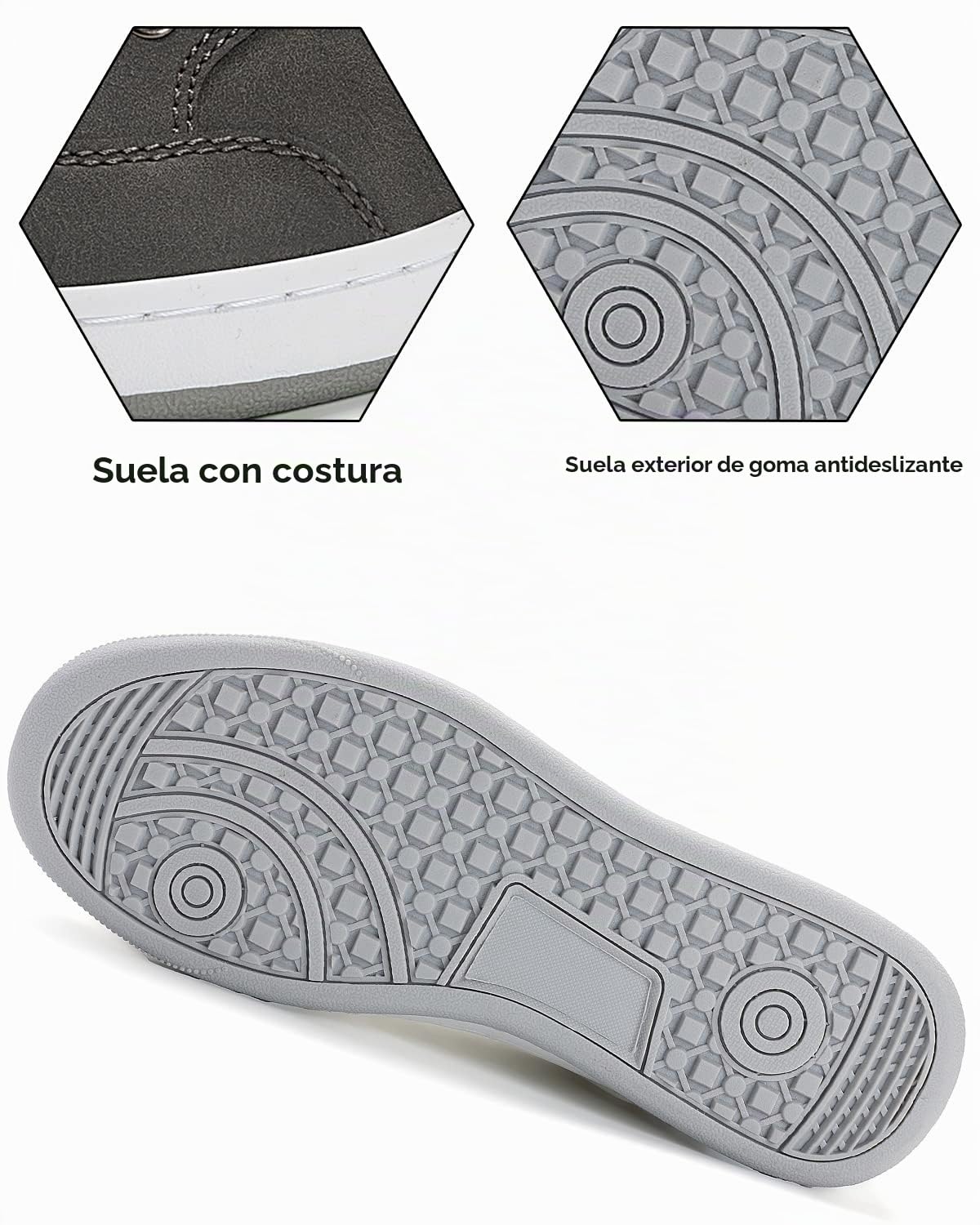 LANGDU Zapatos Hombre Vestir Casual Zapatillas Calzado Deportivas Running Sneakers Corriendo Zapatilla Tamaño41-46EU (46EU,Gris 02)