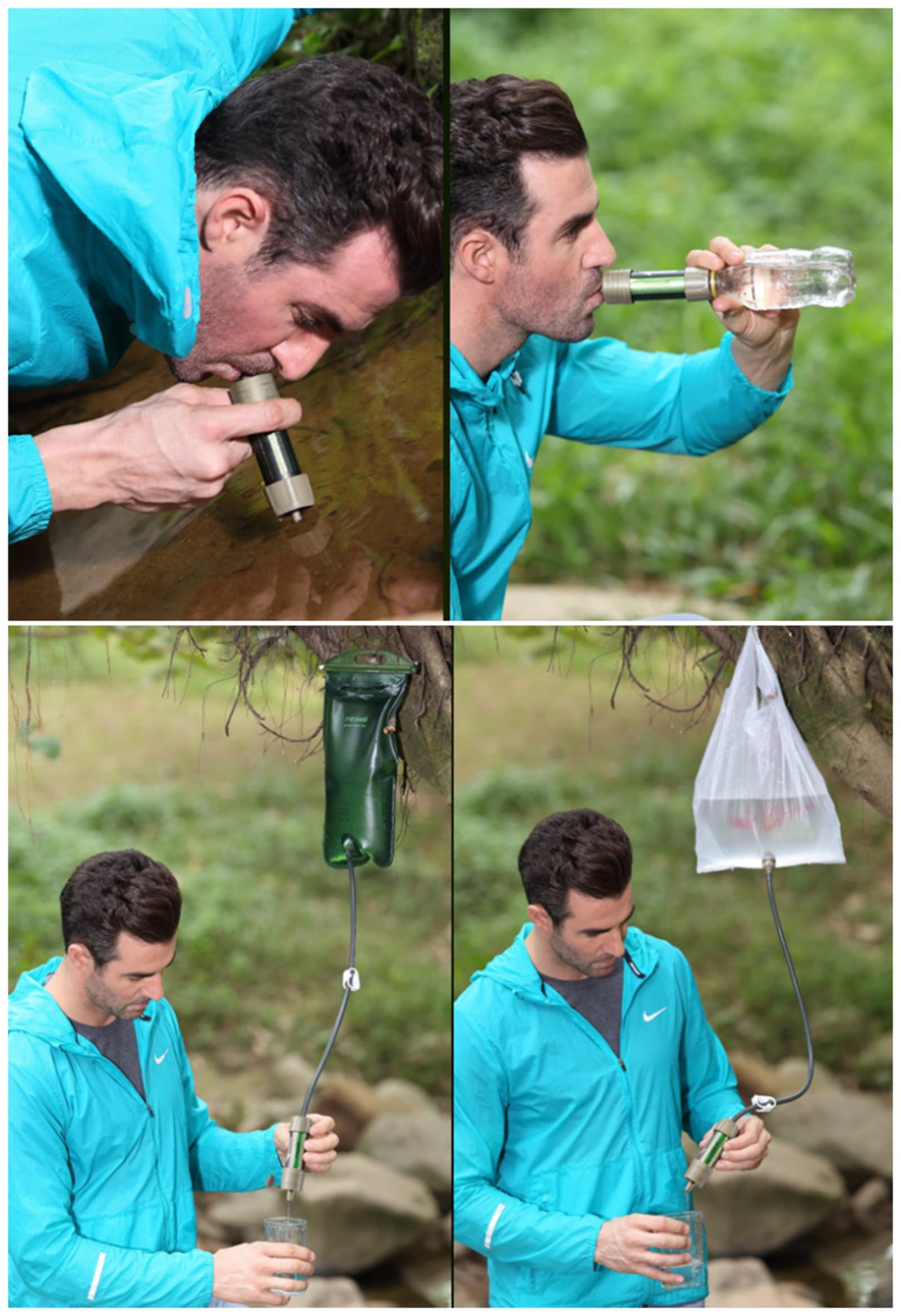 NC Esterno Portatile Depuratore di Acqua gravità Filtro Depuratore di Acqua di Emergenza Dispositivo di Attrezzature Filtro per L'acqua