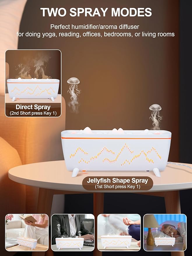 Difusor de Aromas Eléctrico LIARTY 280ml con Temporizador y Luz Nocturna miniatura 4