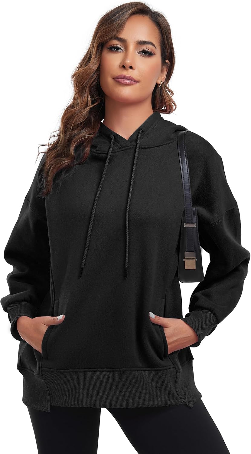 FUPHINE 2024 Women‘s Oversized Hoodie Fall Trendy Fleece Pullover Long Sleeve Fleece Sweatshirt Clothes - Image 4