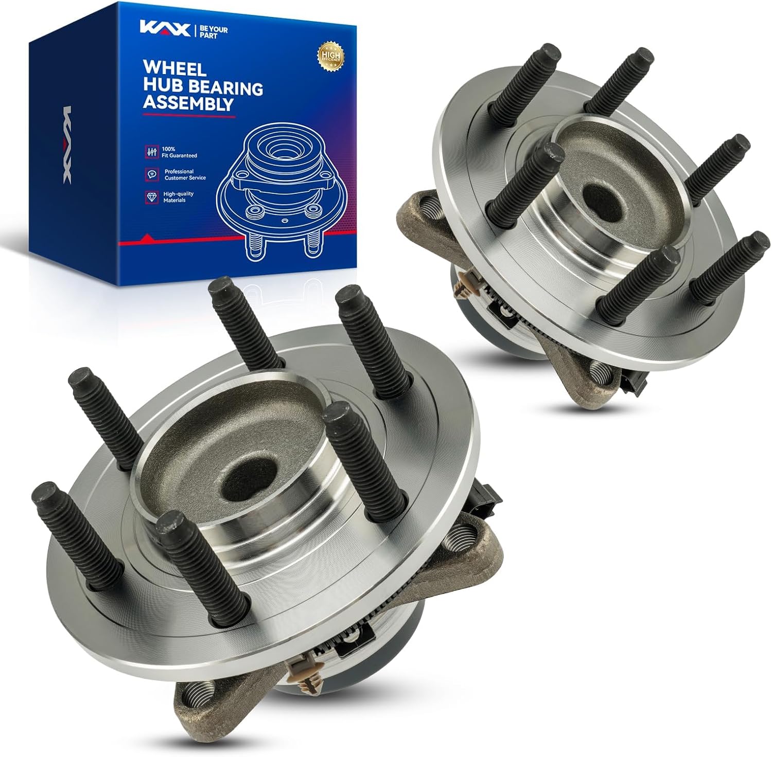 KAX 515143 Front Wheel Bearing hub Assembly Compatible with Ford F-150 2011-2014, Ford Expedition 2011-2014, Lincoln Navigator 2011-2014,2pcs Wheel Bearing 6 Lugs W/ABS RWD