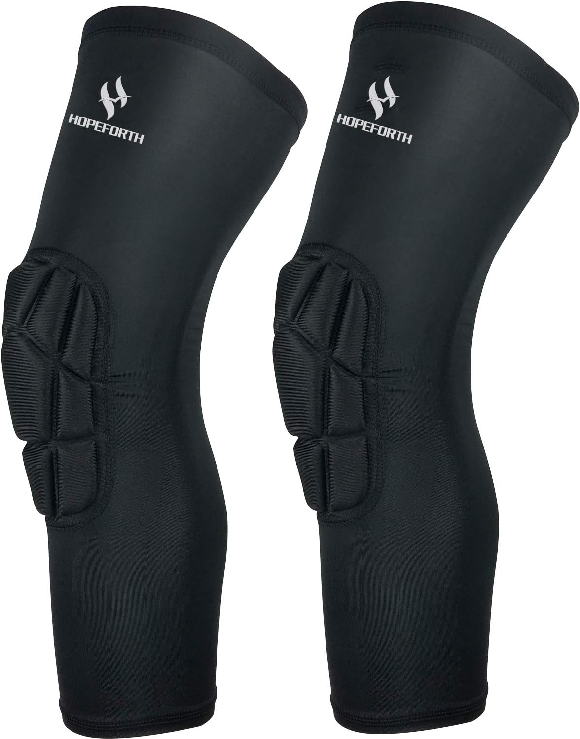Knee Padded 2 Pack Compression Leg Sleeve Thigh Guard Sports Protective Gear Brace Support for Football Basketball Volleyball Softball Tennis Youth Kids Adult