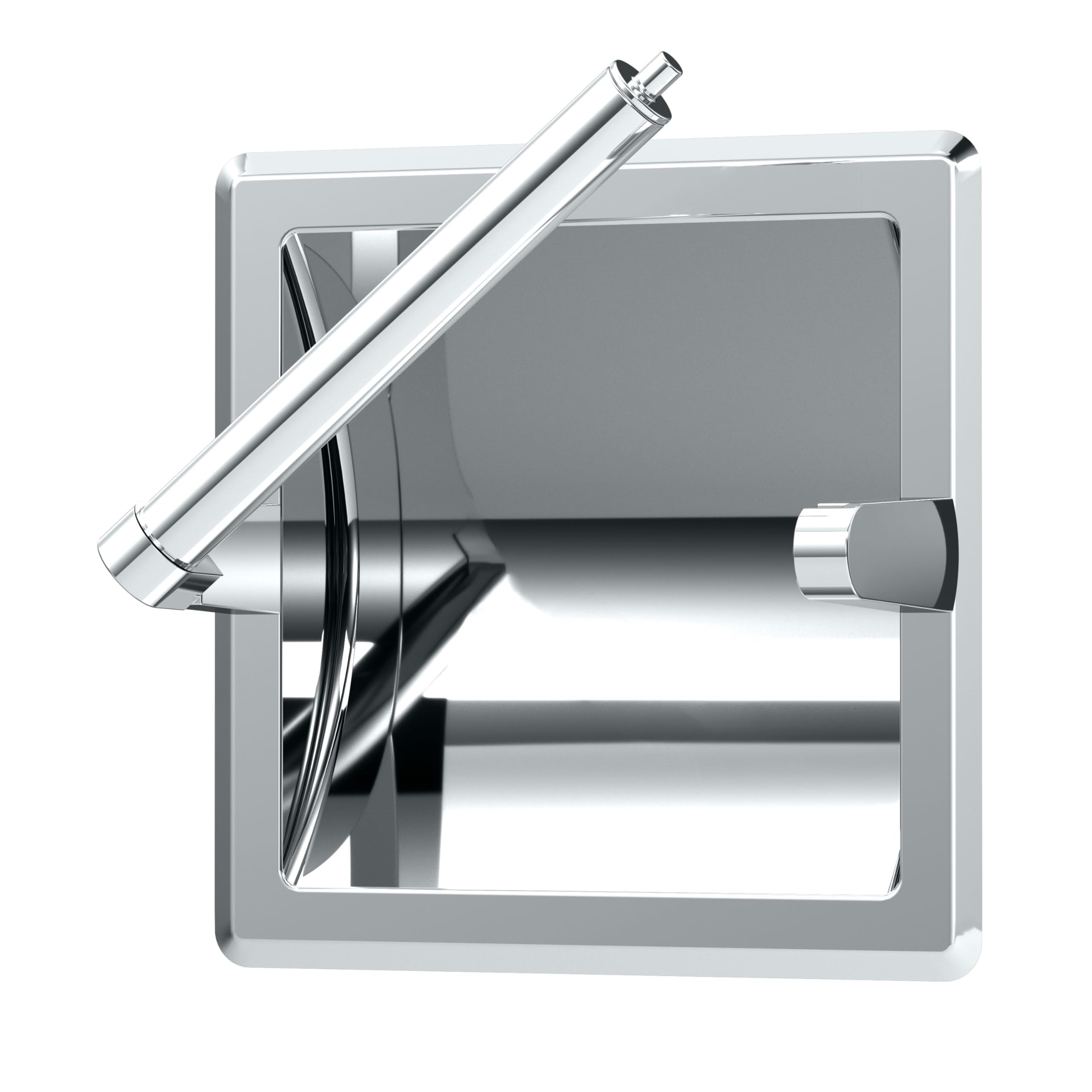 Gatco 750 Recessed Pivoting Toilet Paper Holder, Wall Mounted, Heavy Duty Metal Tissue Holder for Bathroom - Available in Chrome - Image 3