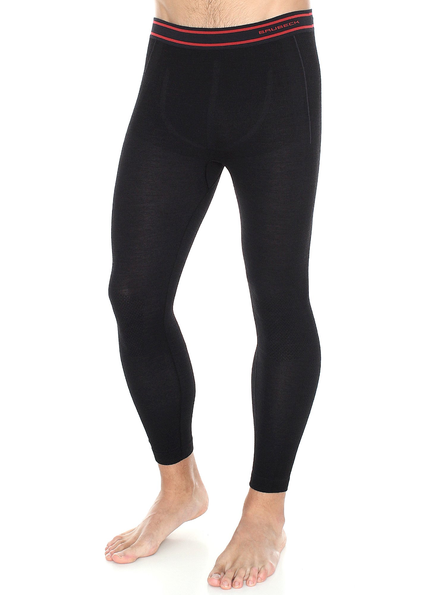BRUBECK Funkcjonalne majtki męskie długie | Oddychające | Thermo | Sport | Na świeżym powietrzu | Legginsy | 41% wełna Merino | LE11710