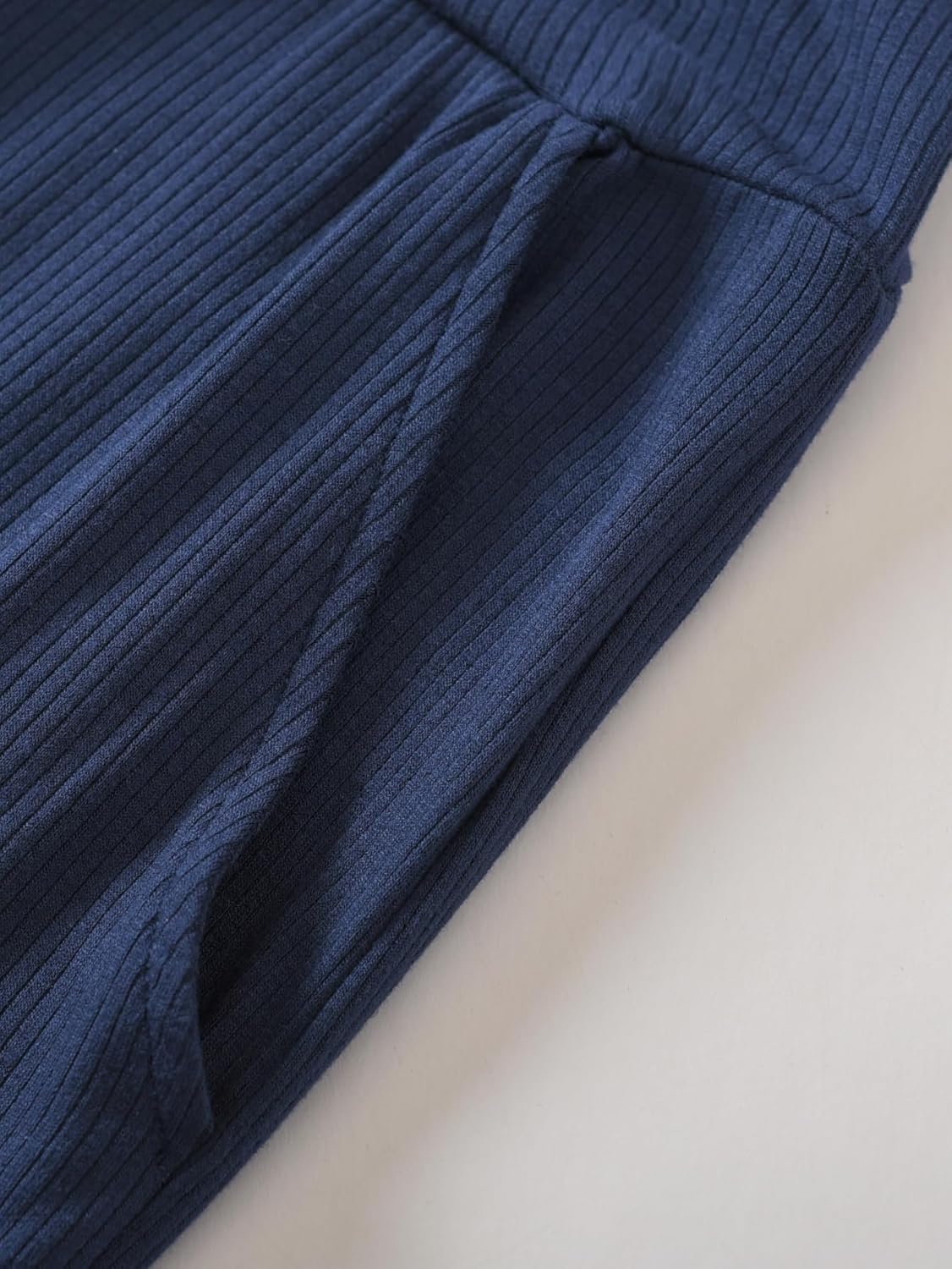 Latuza Women's Soft Lounge Capris Rib Knit Capri Pajama Pants with Pockets - Image 4