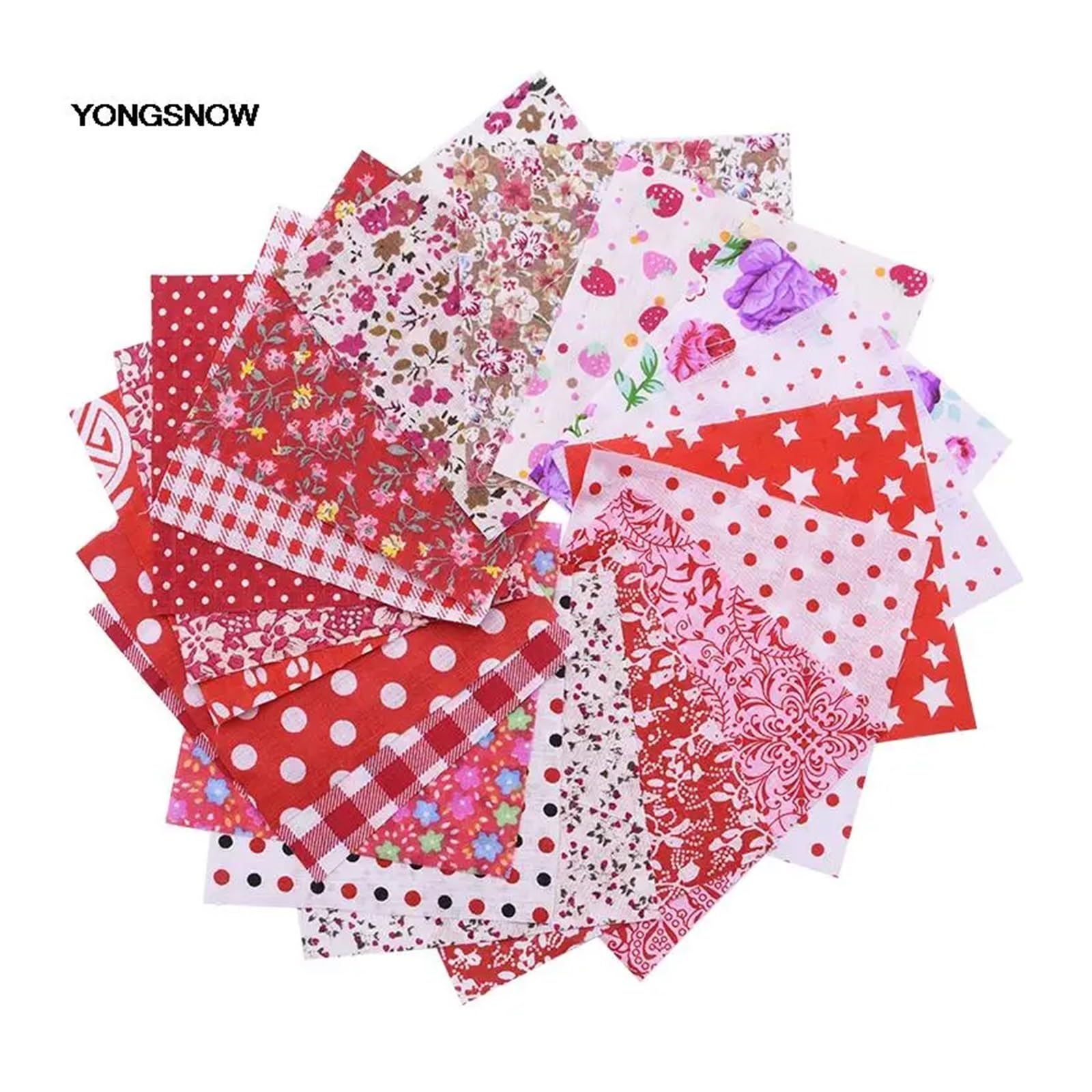 Telas Para Patchwork 50 Uds. De tela de algodón de 10x10cm, diferentes flores estampadas, hecho a mano, acolchado, tela de costura artesanal(B07-50PCS)