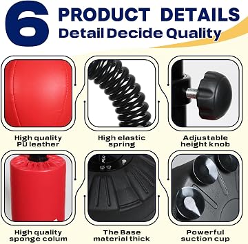 INNOLIFE Pro Boxing Training Set with Double Speed Ball and Spinning Bar