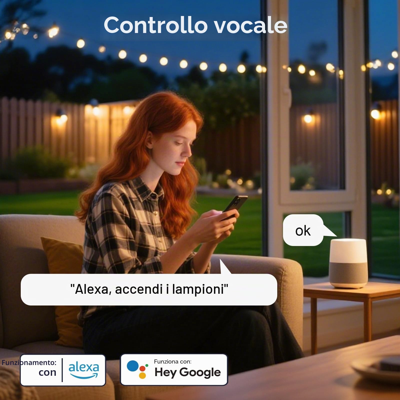 ANTELA Presa Smart Wifi per Esterno Smart Plug con Monitoraggio Energetico | IP44, 16A 3680W, Compatibile con Alexa/Google Home, Telecomando, Timer, 2,4 Ghz Wifi, 2Pz