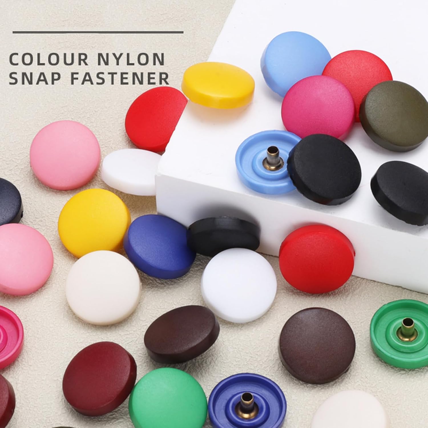 GTAAOY 120 Set Snap Fasteners Kit, 15mm Nylon Button Snaps Press Studs with 4 Setter Tools, 12 Colors Leather Snaps for Clothes, Windbreaker, Shirts, Jacket, Backpacks, Wallet,Bags