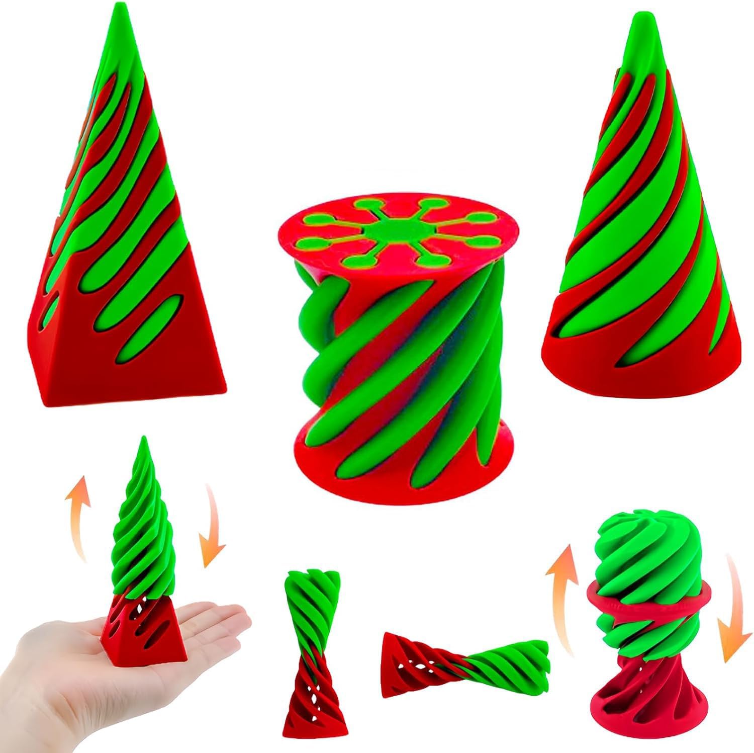 3PCS Impossible Cone, 3D Imprimé Spiral Cone Fidget Toy
