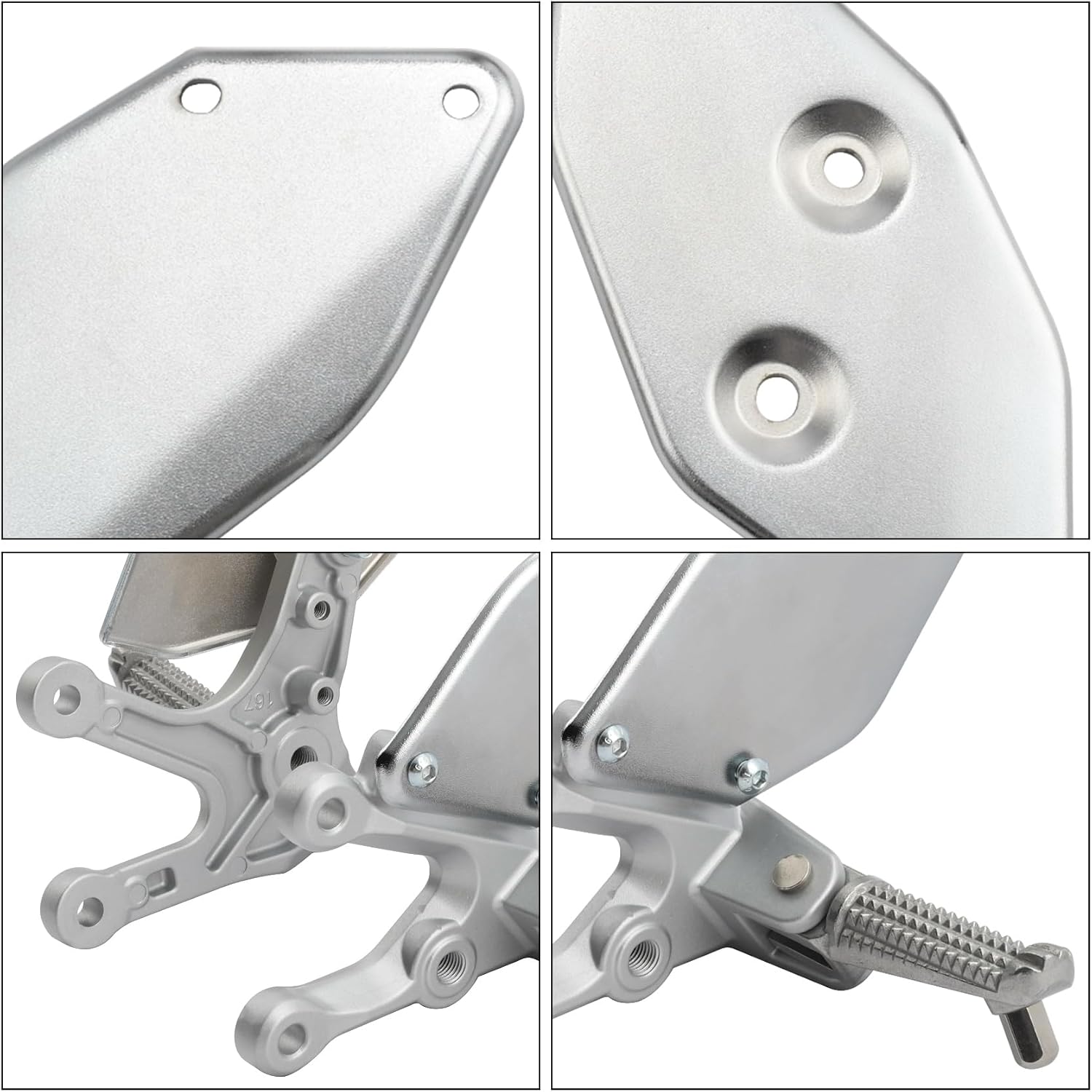 Green-L Rider Footpegs Bracket Kit Fit for Yamaha MT03 2016-2025 YZFR3 2015-2025 YZF R3 Driver Foot Pegs Front Footrest