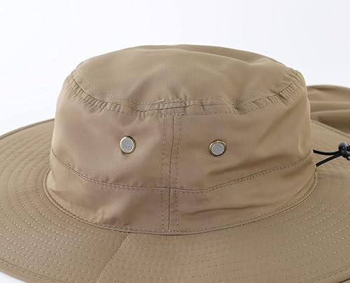 Miniatura 29 de Home Prefer Sombrero para sol para el aire libre con protección UV, secado rápido, unisex con solapa para proteger el cuello Gris cenizo